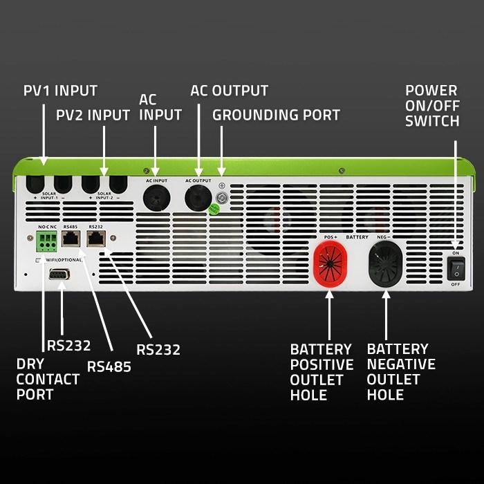 Productafbeelding Qoltec Hybrid-Wechselrichter Off-Grid 11000W