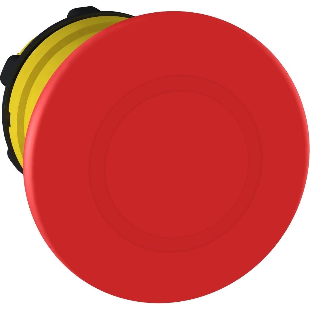 Schneider Electric Terminali anteriori, tondi Pulsante a fungo di emergenza ZB5AT84TQ, Pulsante + Interruttore, Rosso