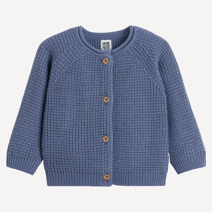 Actual product image La Redoute Collections Baby Grobstrick-Cardigan mit rundem Ausschnitt (56)