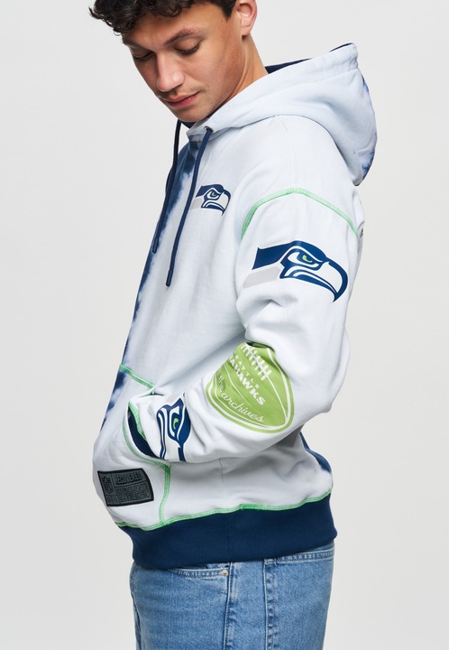 Produktbild Recovered Re:covered Fleece Hoody - INK DYE Seattle Seahawks - L (L)