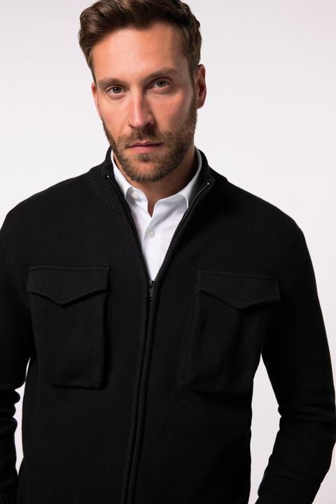 Immagine prodotto JP1880 Cardigan con tasche con patta, collo alto e zip (3XL)