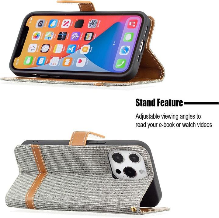 Produktbild König Design Hülle Handy Schutz für Apple iPhone 13 Pro Max Case Cover Tasche Etuis Grau Neu (Apple iPhone 13 Pro Max)