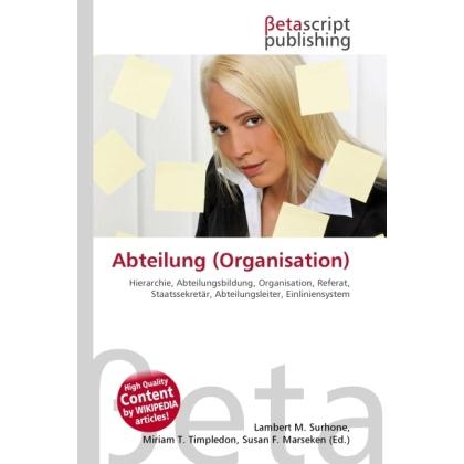 Abteilung (Organisation), Fachbücher