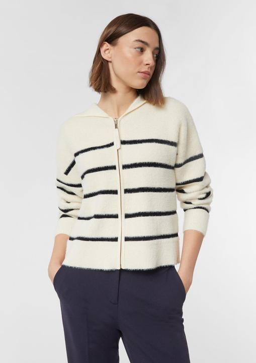 Produktbild Comma Strickjacke Kuscheliger Ringelcardigan mit Kapuze (40)