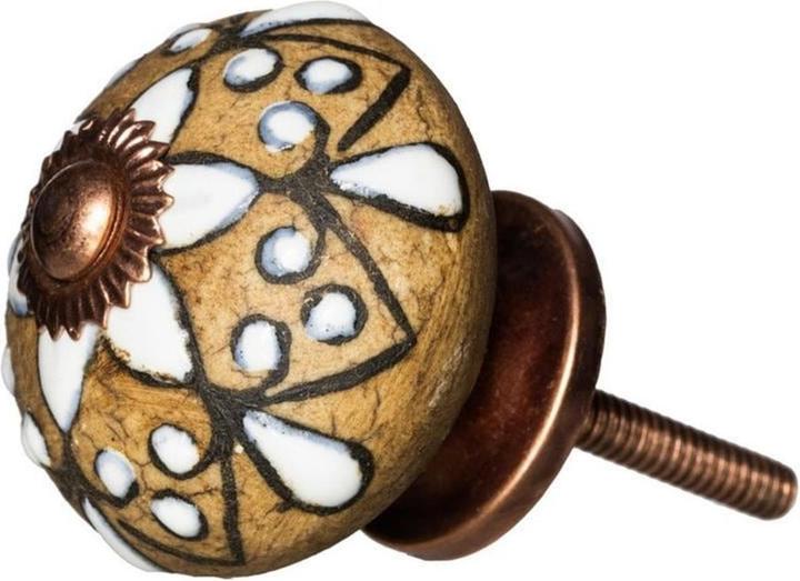 Tranquillo Poignée de meuble faite main, Ø 4 cm, multicolore, bronze