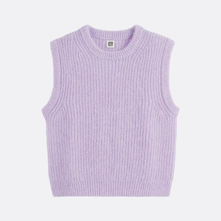 Produktbild La Redoute Collections Ärmelloser Pullover mit Rundhalsausschnitt aus Alpaka-Mischung (L)