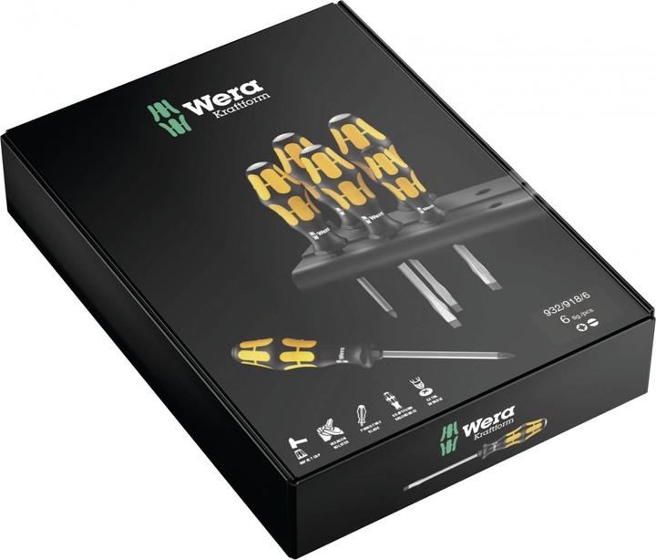 Image du produit Wera 932/918/6 Rack (Cruciforme PZ, Vis fendues)