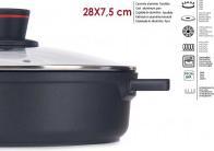 Image du produit Kinvara Cocotte en fonte de 28x7,5cm entièrement inductibl (Poêle à frire, Aluminium)