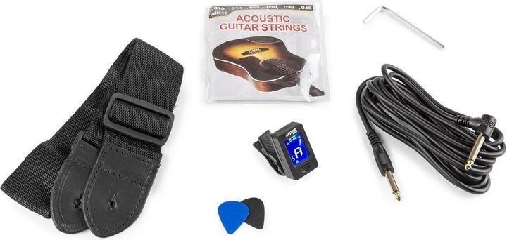 Produktbild Max Music Westerngitarre ShowKit Sunburst (Halbakustik Gitarren Set, Linde, Palisander)