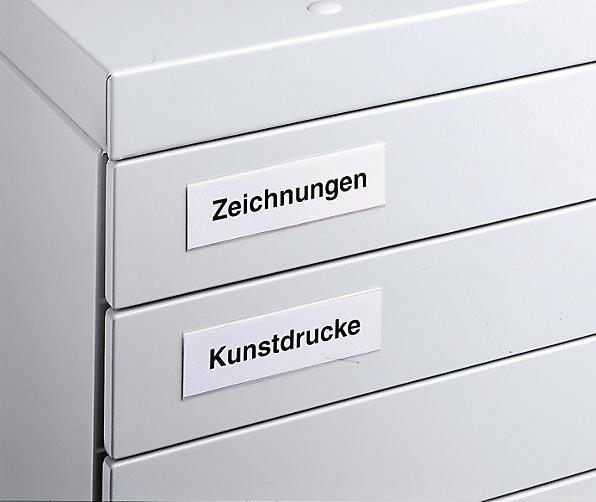 Actual product image C+P Drawing cabinet, A0, 8 drawers, height 760 mm, black grey / traffic white.