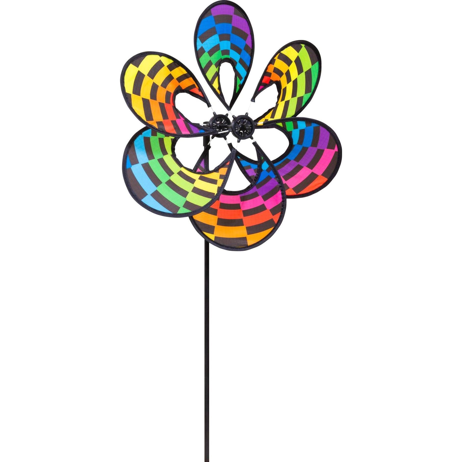 Invento, Aussendekoration, Windrad Blume Regenbogen 82 cm