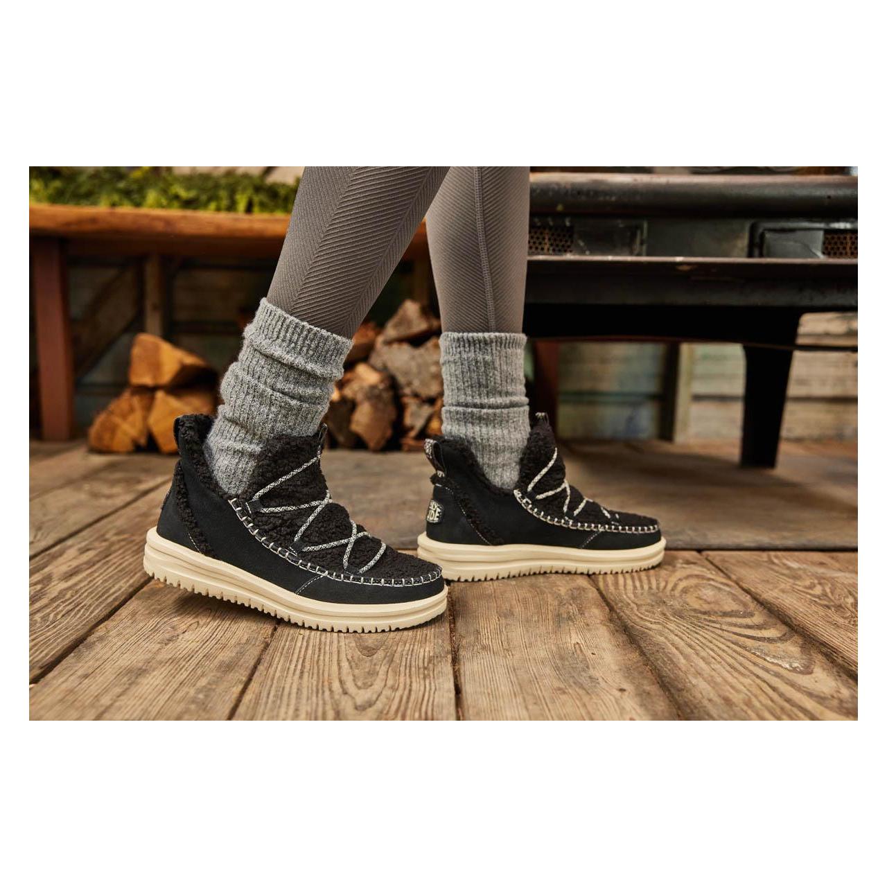 Hey Dude, Damen, Boots + Stiefel, Camden Suede Cozy, Schwarz, (37)