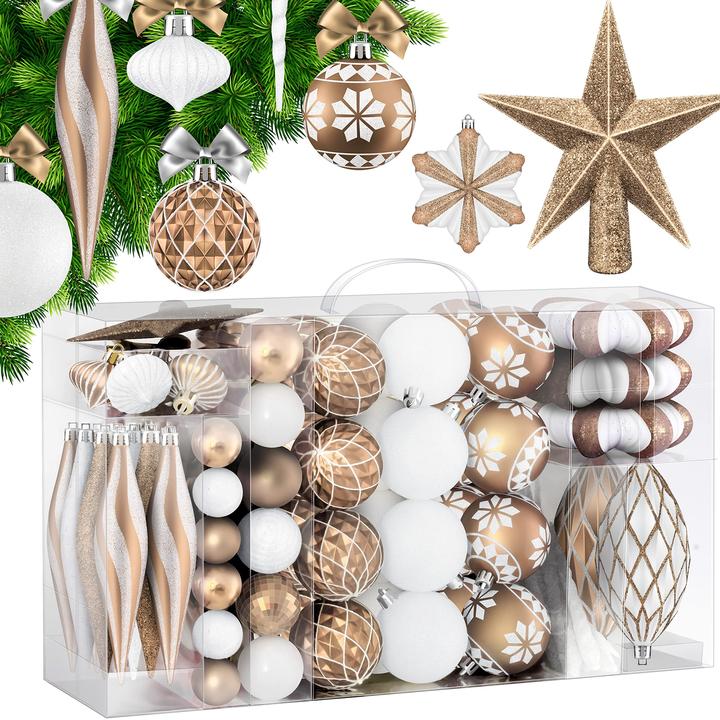 Produktbild Kesser Weihnachtskugeln, Champagne-Weiss