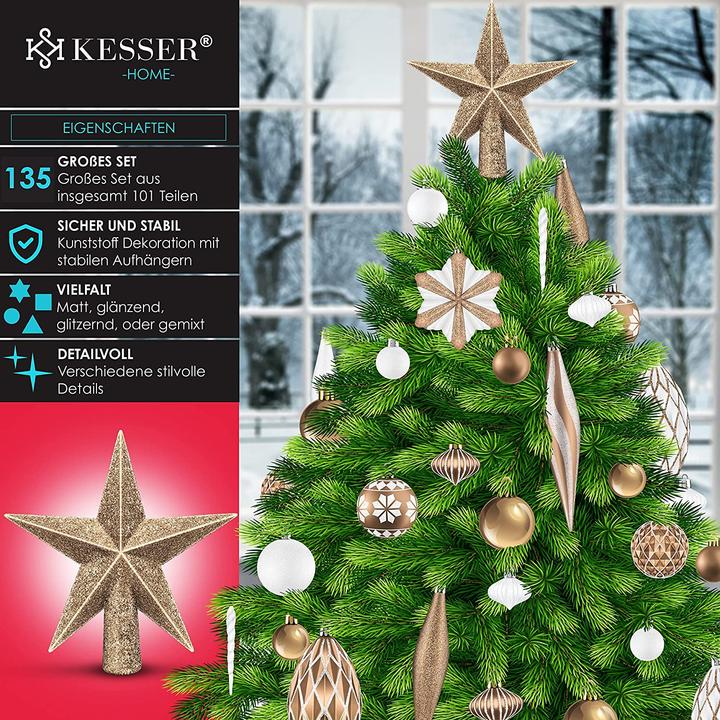 Produktbild Kesser Weihnachtskugeln, Champagne-Weiss