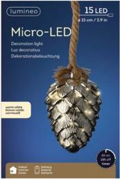 Actual product image Lumineo Christmas LED Spigot on Rope 1 metre 15 cm