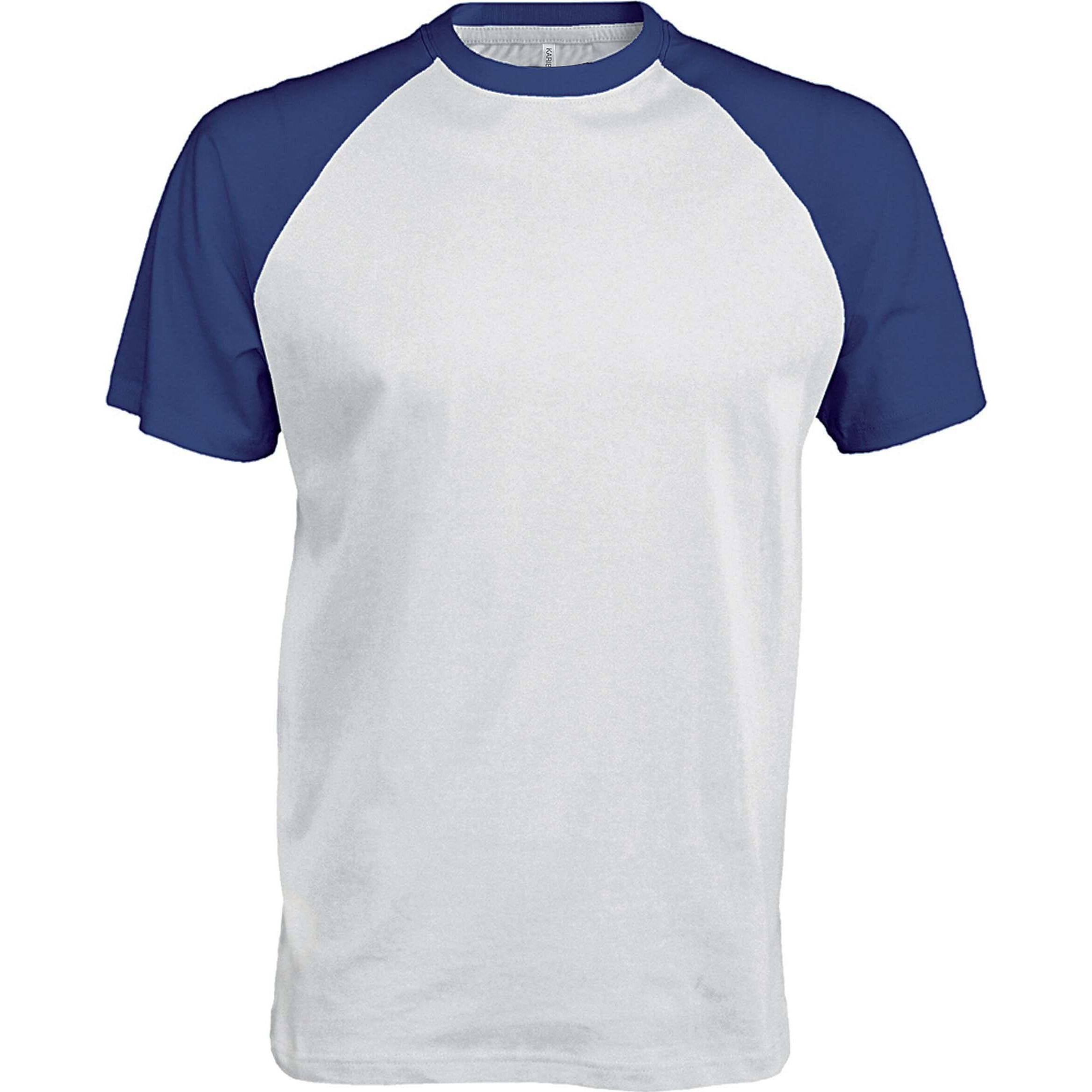 Kariban, Herren, Sportshirt, Base Ball (XXL), Weiss, XXL