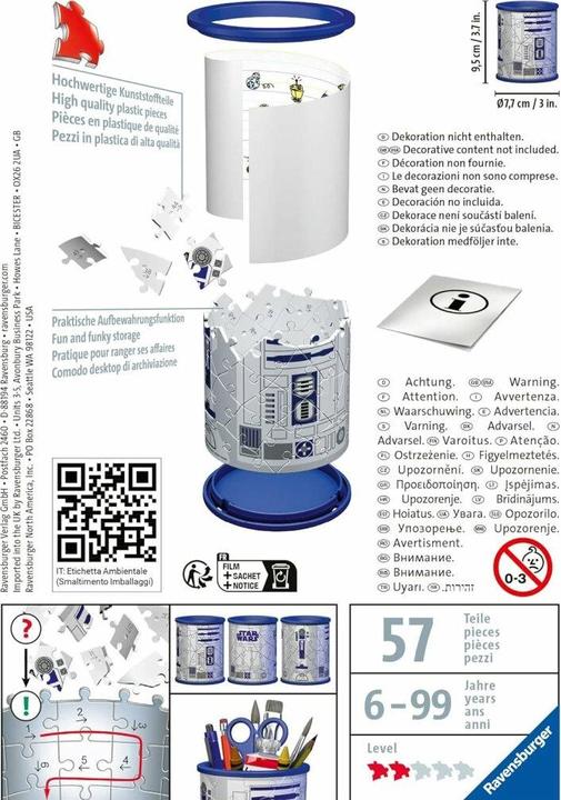 Productafbeelding Ravensburger RAV Puzzel Utensilo - Star Wars R2D2 11554 (54 onderdelen)