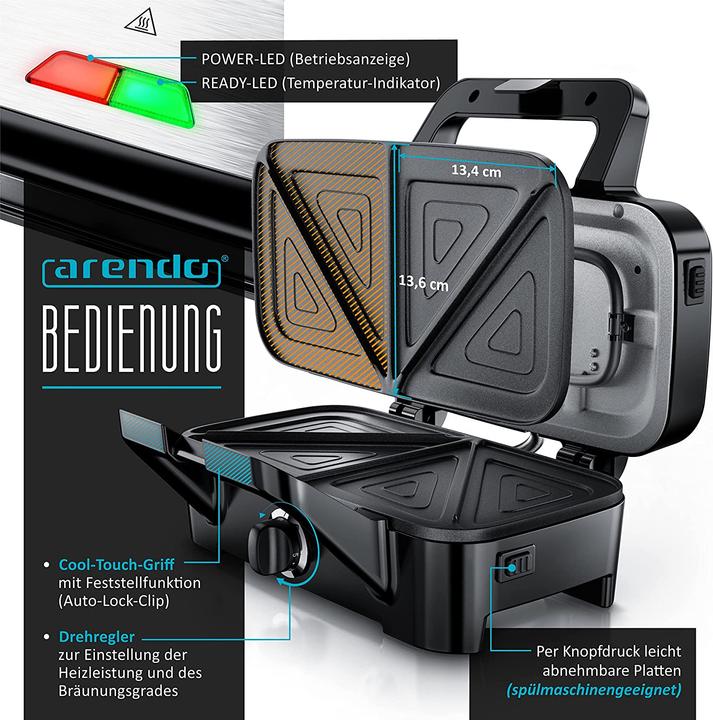 Actual product image Arendo Sandwich maker