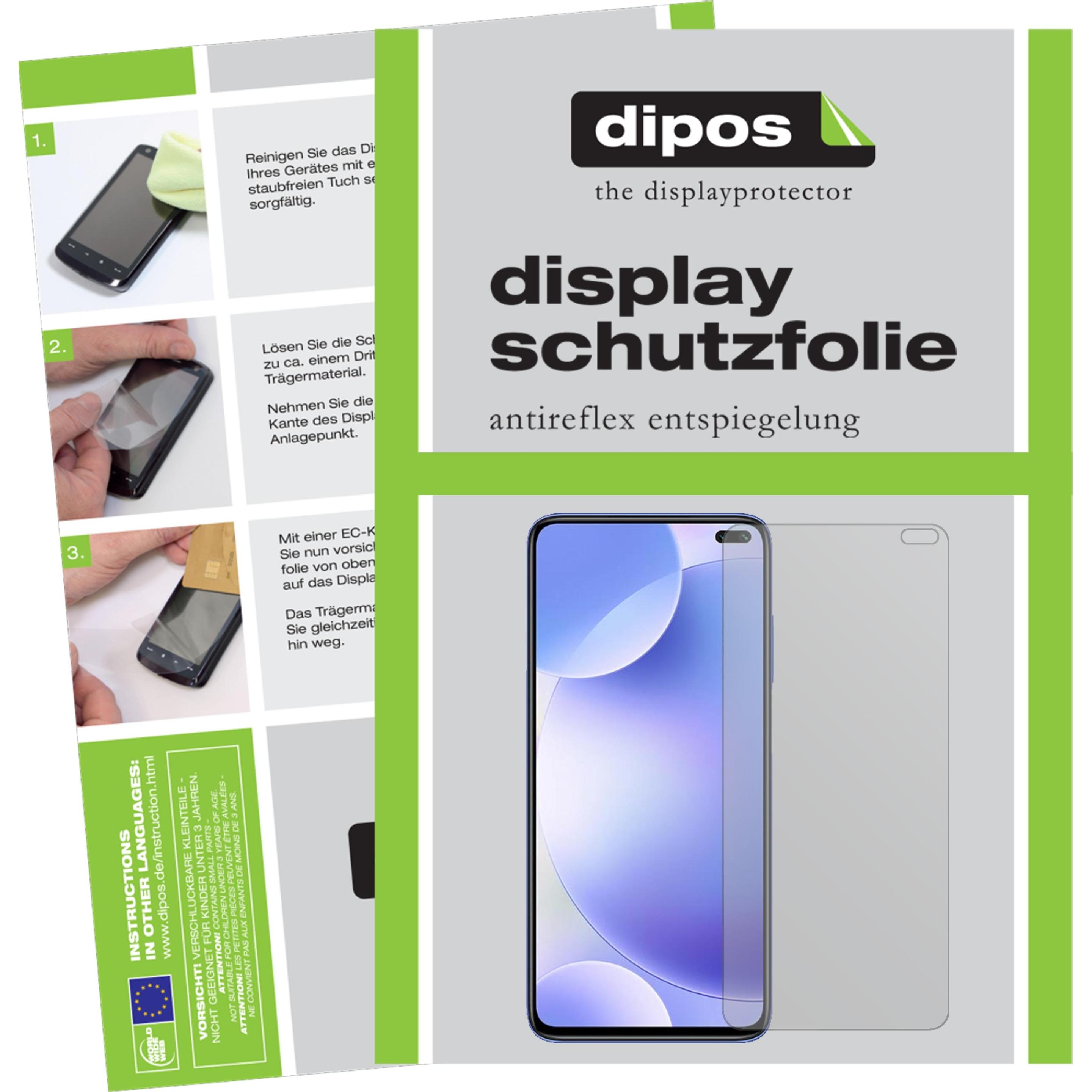 Dipos Displayschutzfolie Antireflex (4 Stück, Xiaomi Poco X2), Smartphone Schutzfolie, Transparent
