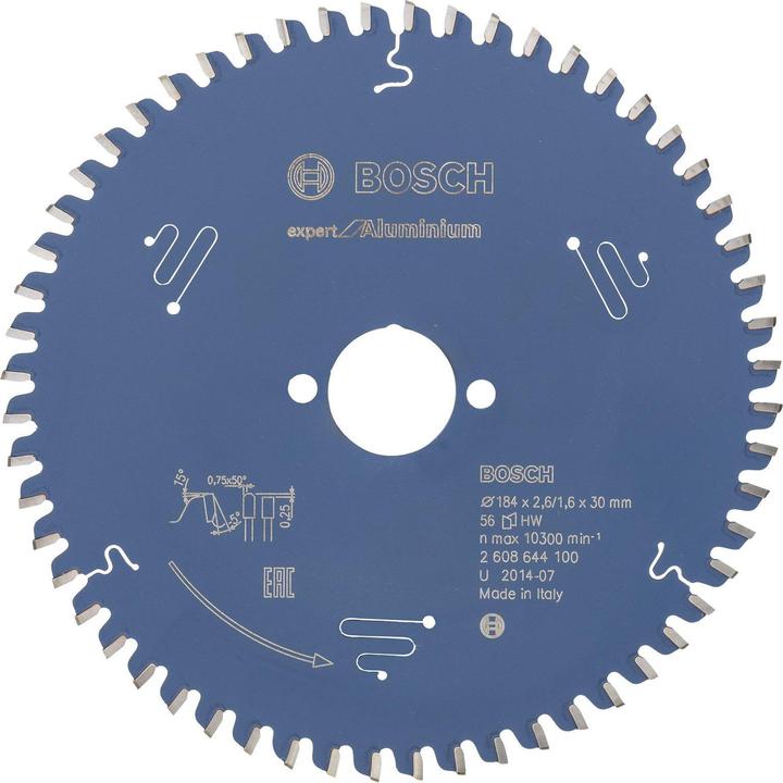 Actual product image Bosch Professional Zubehör Circular saw blade Expert for Aluminium, 184 x 30 x 2.6 mm, 56