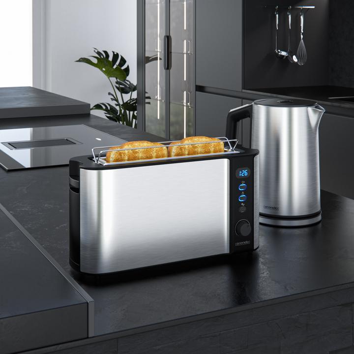 Image du produit Arendo Set de petit-déjeuner, bouilloire en acier inoxydable 1,5 l avec sélection de la température et (1.50 l)