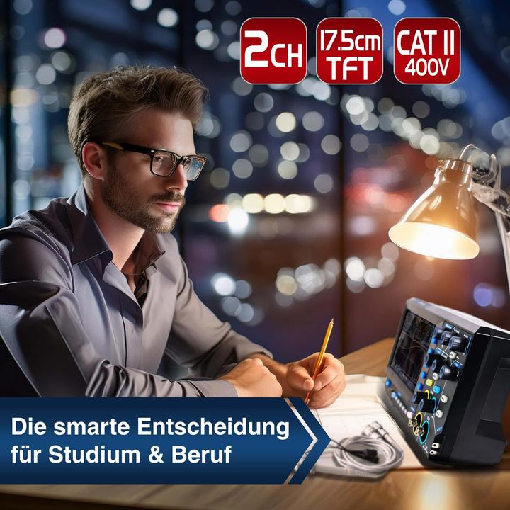 Produktbild Peaktech P 1401 Digital Speicher Oszilloskop (CAT II 400V)