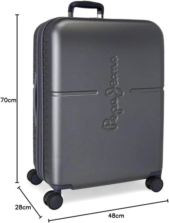Actual product image Pepe Jeans Marine Blue Medium Suitcase (79 l)