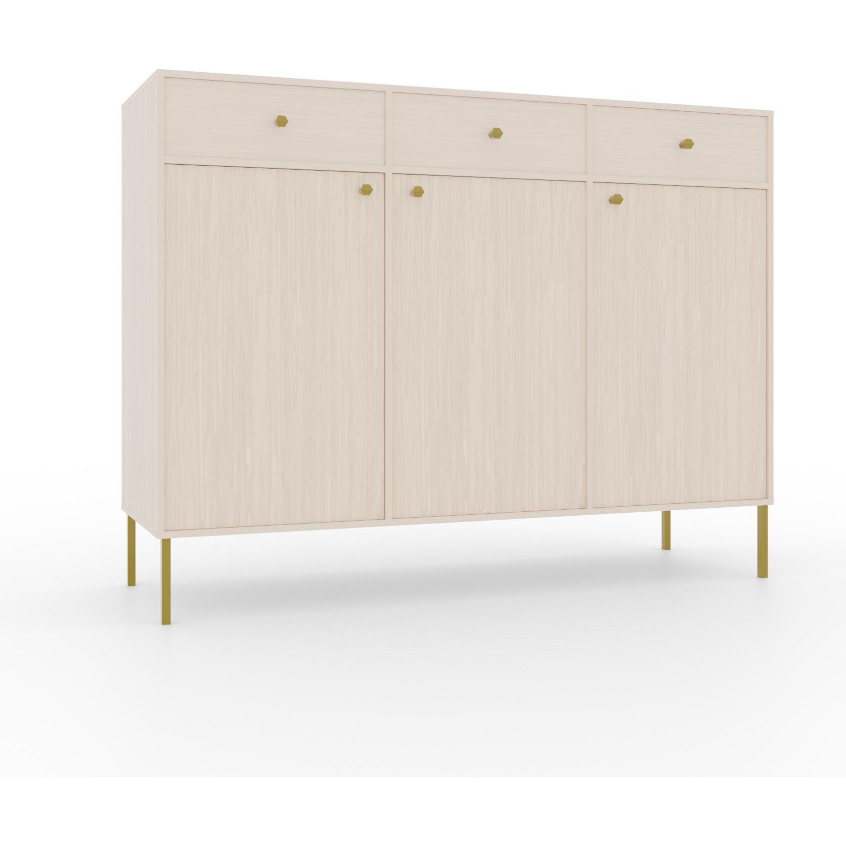 Thumbnail - ADRK Furniture, Kommode + Sideboard, Tili 3D 3S Kommode (124.5 x 41 x 95 cm)