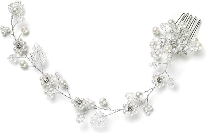 Immagine prodotto Trisa Celebride pettine per capelli con perle e strass e delicata decorazione a filo modellabile