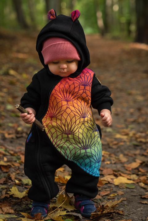 Produktbild Lennylamb Bear Romper - Rainbow Lotus (104)