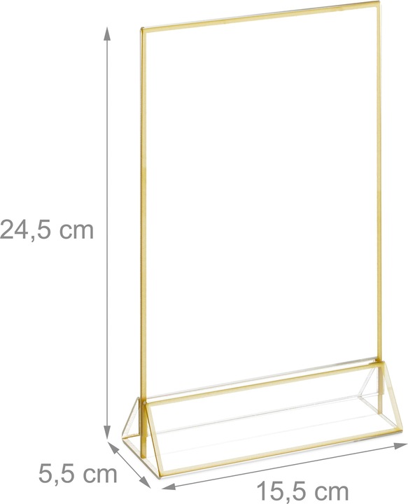Immagine prodotto Relaxdays 6x porta-menù-da-tavolo