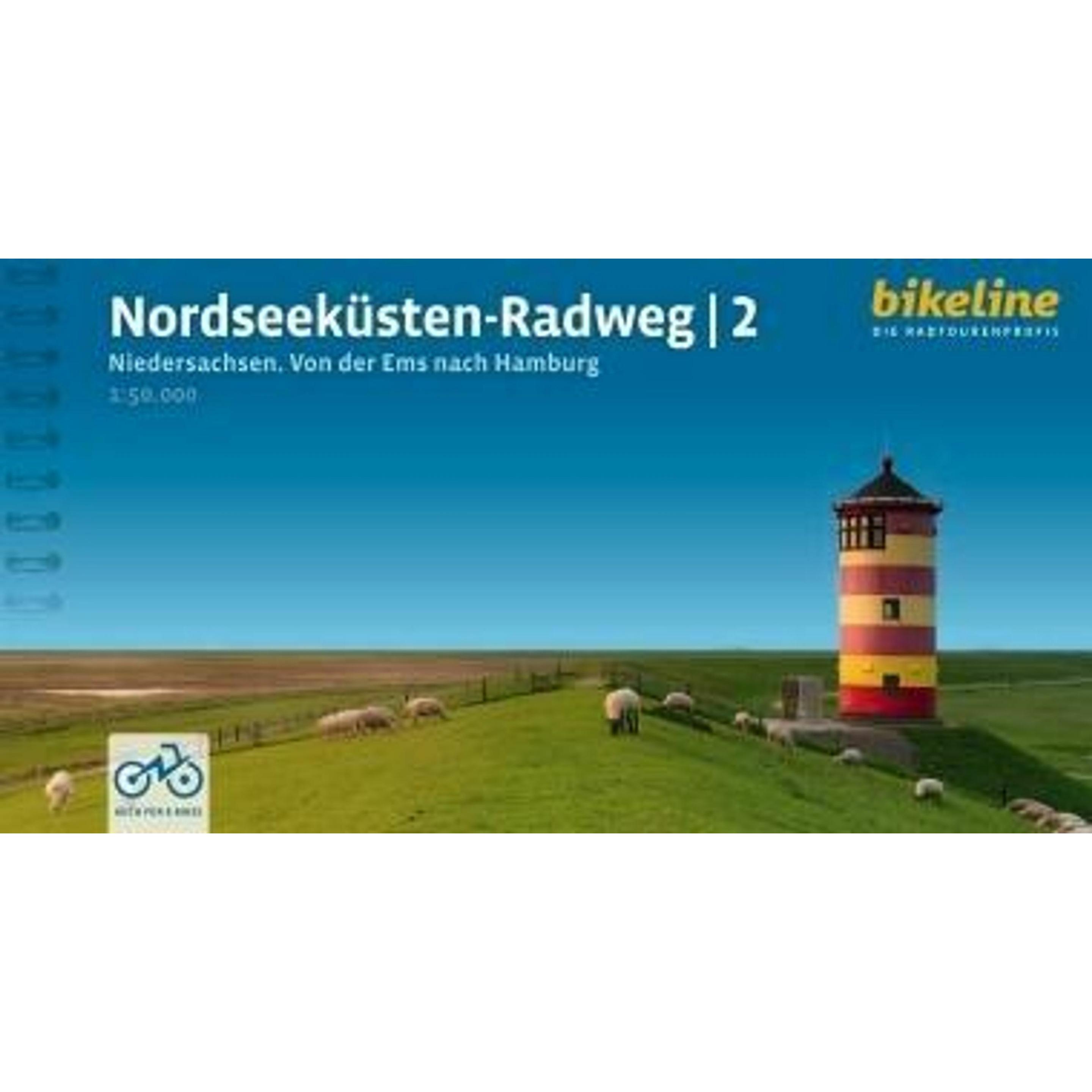 Nordseeküsten-Radweg. 1:75000 / Nordseeküsten-Radweg 2, Ratgeber von Esterbauer
