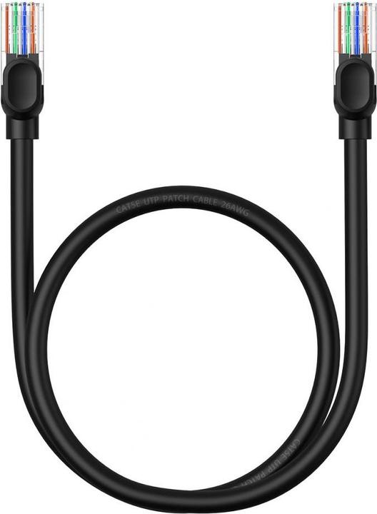 Produktbild Baseus Ethernet CAT5, 0,5m network cable (black) (CAT5, 0.50 m)