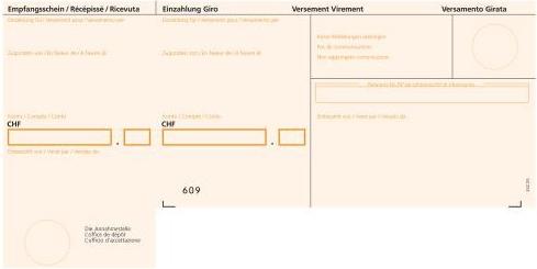 Produktbild BüroLine BESR Einzahlungsschein Orange Bankzahlung (500 x)
