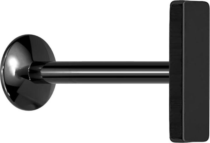 Immagine prodotto Star Piercing Micro UFO Labret filetto interno nero con barra (senza ottone, Acciaio chirurgico 316L)