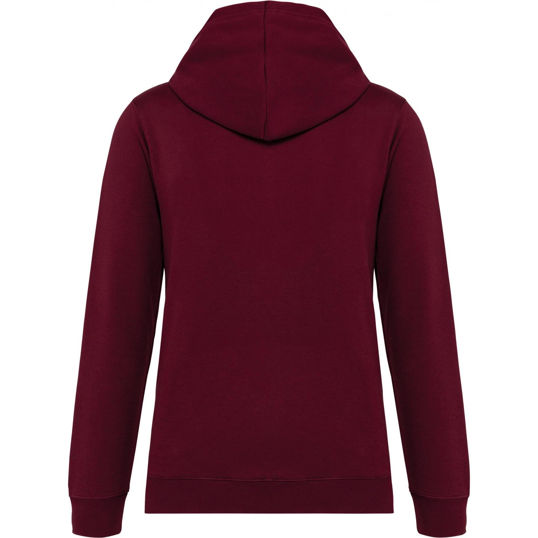 Thumbnail - Kariban, Herren, Pullover, Sweatshirt mit kontrastierender Kapuze, Braun, Violett, (M)