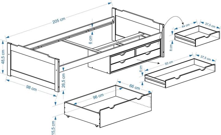 Immagine prodotto IDIMEX Andrea (90 x 200 cm)