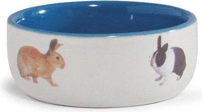 Actual product image Beeztees Bz Ceramic Rabbit Bowl Blue (0.25 l)