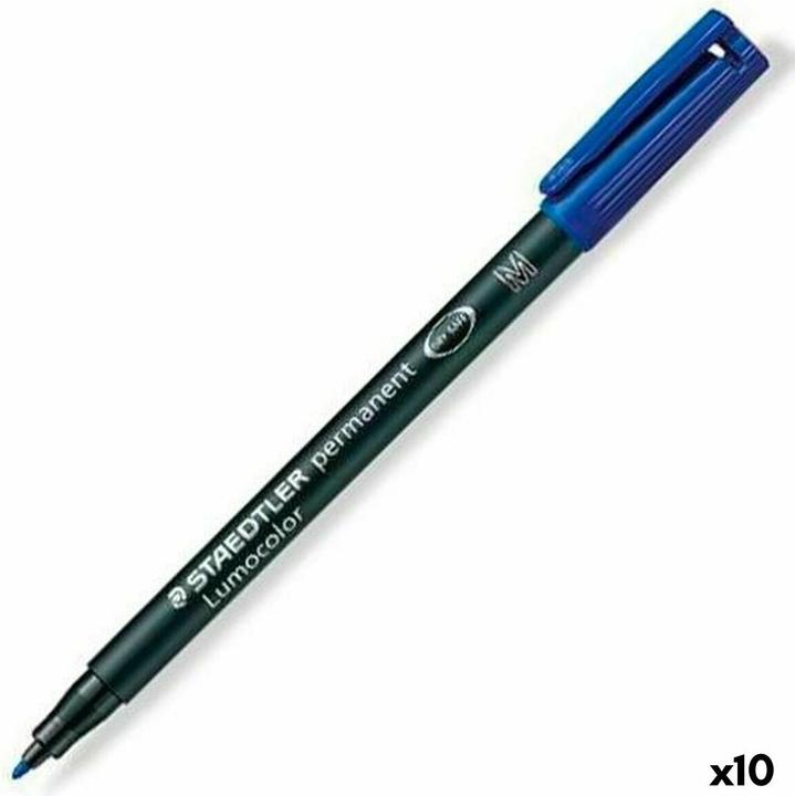 Actual product image Staedtler Foil pen Lumocolor perm M blue 10 pieces (10x)