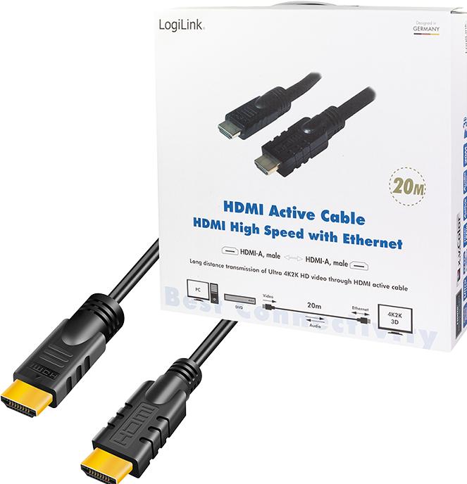 Image du produit LogiLink HDMI (Typ A) — HDMI (Typ A) (20 m, HDMI, 2.1)