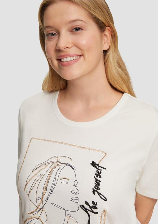 Actual product image S.Oliver T-Shirt T-Shirt mit Stickerei-Artwork (44)