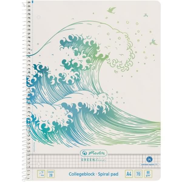 Produktbild Herlitz Schreibblock Greenline (A4, Kariert, Weicher Einband)