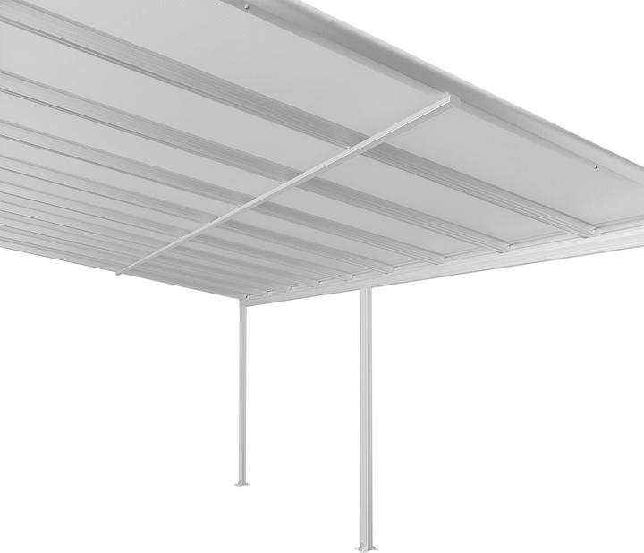 Image du produit Juskys Aluminium Terrassendach Borneo 5,5x3m mit Doppelsteg-Platten - Weiss