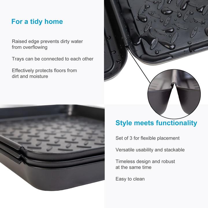 Actual product image Intirilife Shoe drip tray Shelf with raised edge (35 x 27.5 x 4.5 cm)
