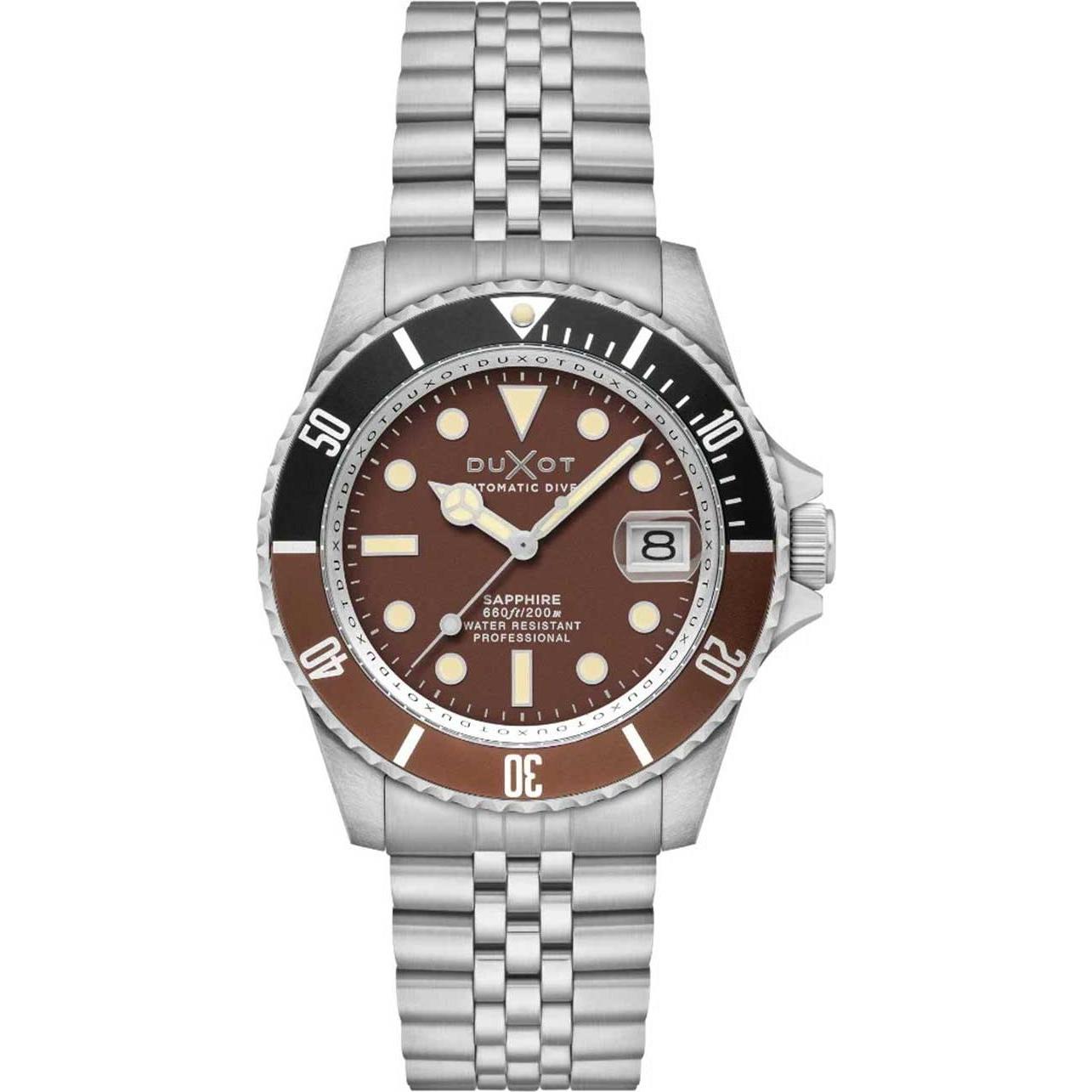 Duxot, Orologio da polso, Atlantica Diver DX-2057-99, Argento, (Orologio sub, 42 mm)