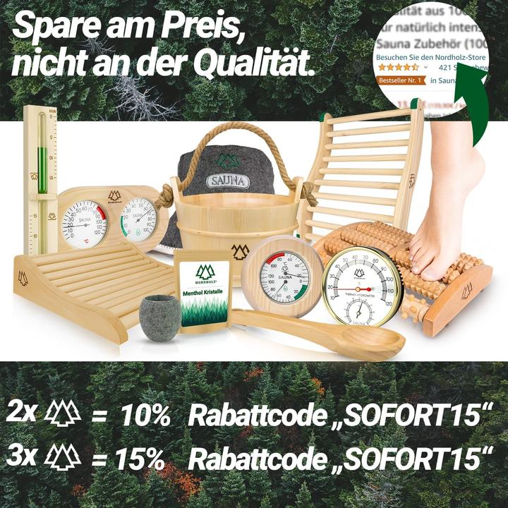 Image du produit Nordholz Seau pour sauna avec louche, épicéa nordique