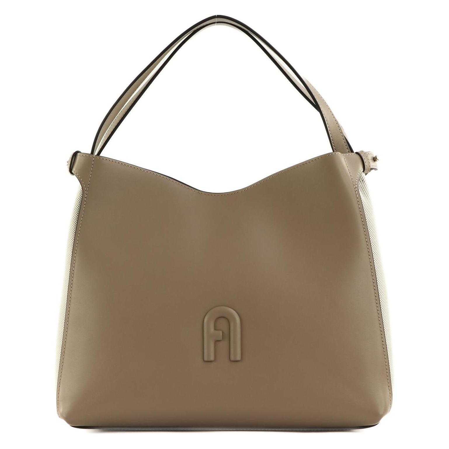Furla, Damen, Handtasche, Schultertasche "Primula" Grege, Grau