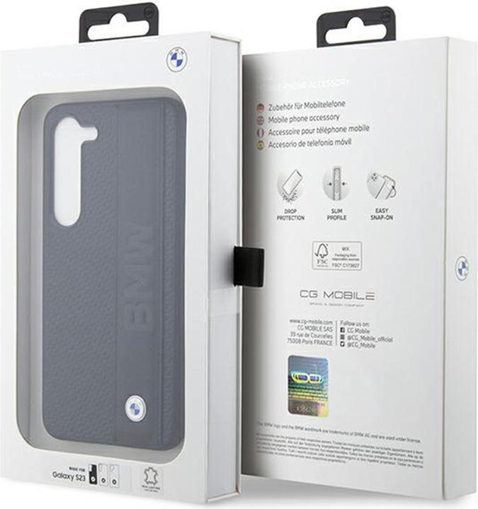 Produktbild BMW BMHCS23S22RDPK S23 S911 czarny/black hardcase Leather Textured & Stripe (Samsung Galaxy S23)