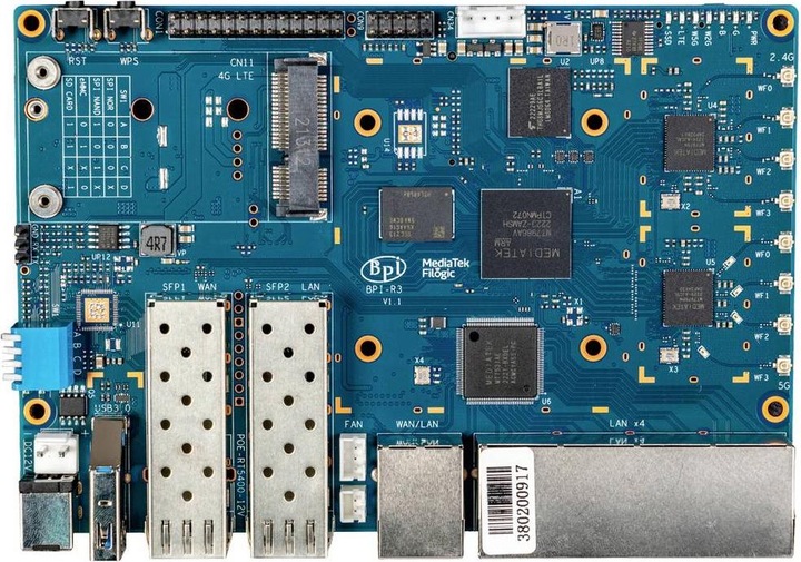 Actual product image Sinovoip BananaPi-R3 Banana Pi BPI-R3 2 GB