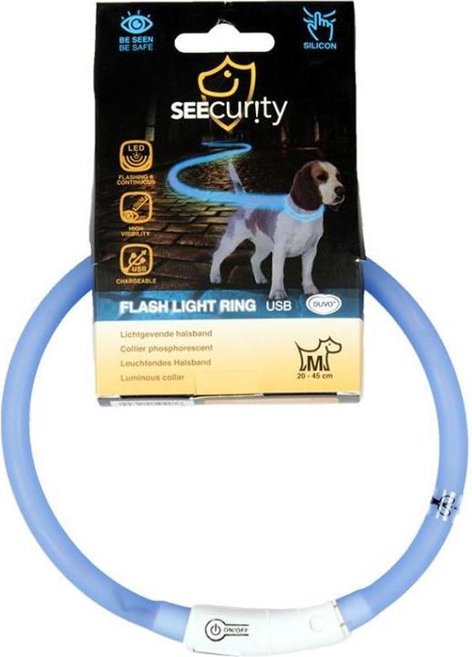 Actual product image Duvoplus OBROŻA ŚWIECĄCA USB SILICON Mėlynas 70cm (Cat, Dog, General, Walks)